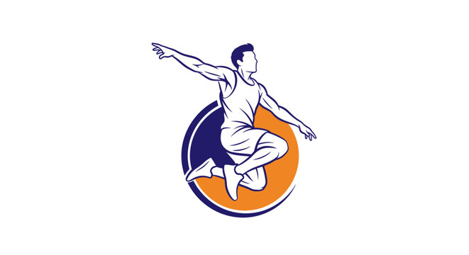 Man jumping in the air sports.