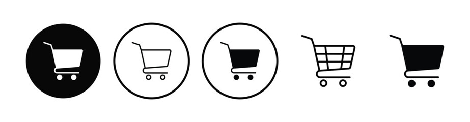 Shopping cart icon set. empty shopping cart symbol, shop and sale, vector illustration. eps 10 © Emon Stock
