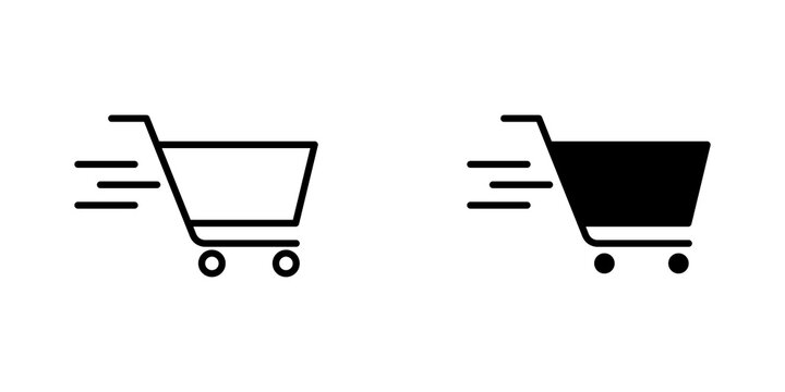 shopping cart icons for app and websites.