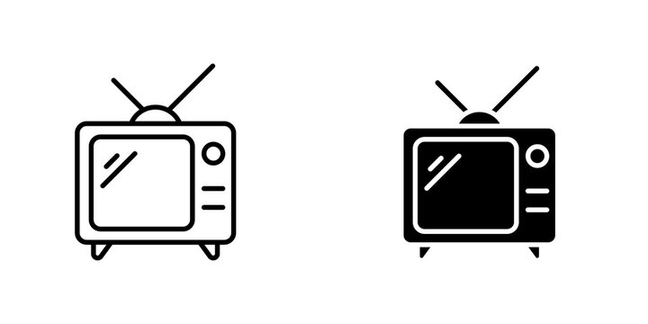 Television icons for app and websites.