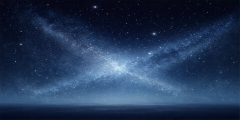 A mesmerizing cosmic nebula, shaped like an ethereal butterfly, glows with radiant blue and white light against a backdrop of countless stars, hinting at the vastness and mystery of the universe. © BIBI