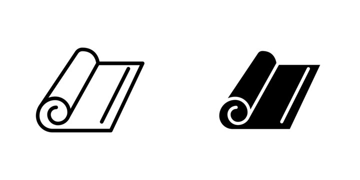 Yoga mat icons for app and websites.