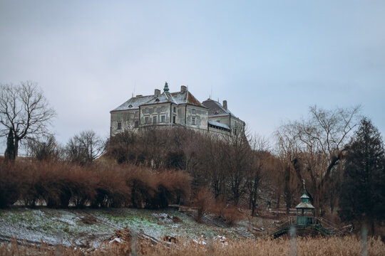 Olesko Castle is a historic fortress in Lviv region of Ukraine, built in the thirteenth or fourteenth century, standing on a forty meter hill near Olesko village in Zolochiv district.