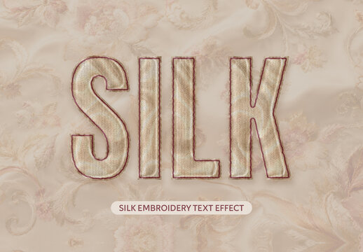 Silk Embroidery Text Effect
