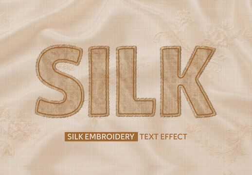 Silk Embroidery Text Effect