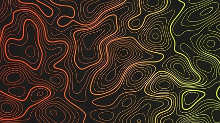 Fototapeta premium Abstract swirling wave pattern in orange and yellow gradient with fluid motion texture