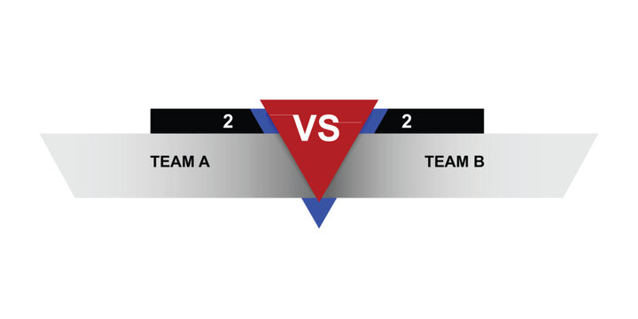 Design label template versus for two player game or competition.