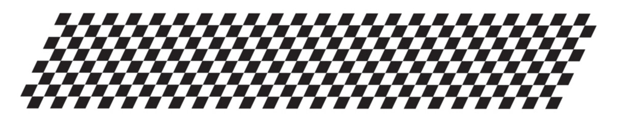 Fototapeta premium Slope checkered caro racing flags sports speed, finish line flag car racing flag simple vector isolated from background textile, seamless repeating banner