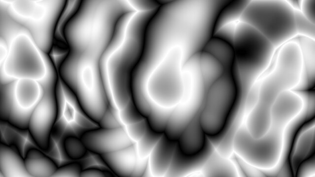 The luminous monochromatic background creates a metallic texture full of energy, mystery, and scary