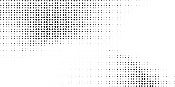 Abstract geometric black and white deco art halftone hexagone and triangle print pattern