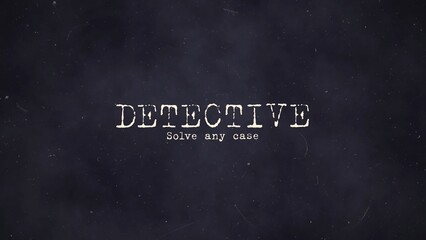 Vintage Retro Detective Grunge Title Intro (Variable Font)