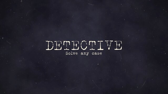 Vintage Retro Detective Grunge Title Intro (Variable Font)