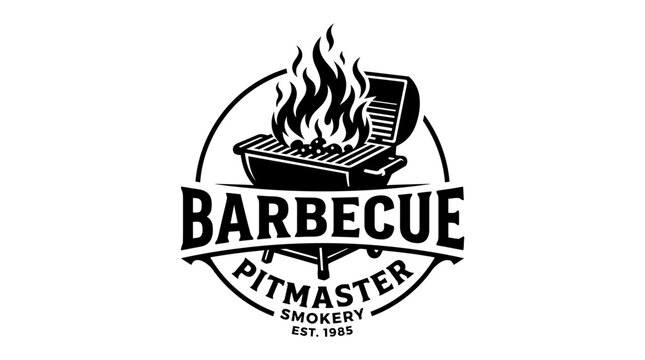 Barbecue Pitmaster Logo Design.