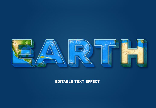 Earth Planet Text Effect