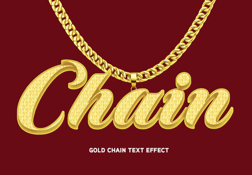 Gold Chain Text Effect