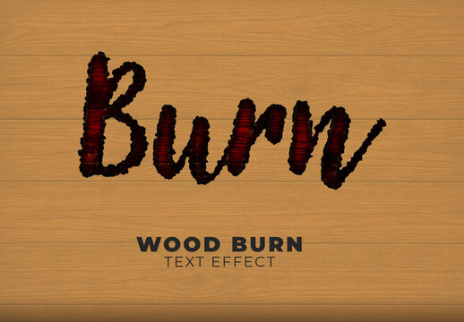 Wood Burn Text Effect