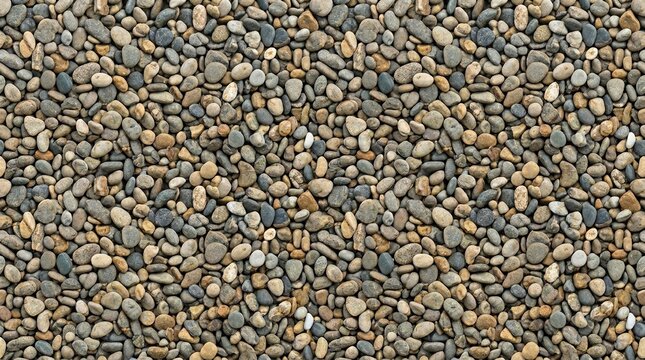 Natural river pebble background, smooth sea stone texture, organic gravel surface for landscaping and garden design, earth tone rock pattern