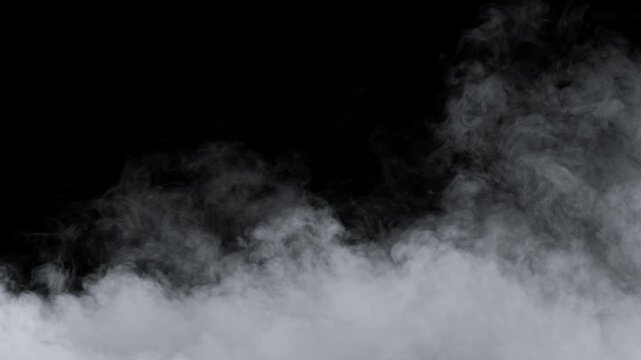 Realistic Thin Ethereal Smoke Developing Gently on Wind, 4K Isolated Transparent Overlay Alpha Chanel.