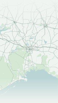 Modern minimalist vector map of Tallahassee, Florida, USA. High-quality scalable illustration of Tallahassee city grid, State Capitol for posters and design.