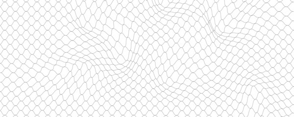 Fishing or soccer net. Repeated hexagon pattern. Black wired mesh texture isolated on white background. Metallic or fabric fence, cage or lattice structure. Vector graphic Illustration. © PECAH