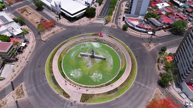 Vista aerea de la glorieta Minerva en Guadalajara, Jalisco.