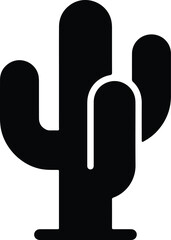 Silhouette vector of a stylized desert cactus plant design © Nasima