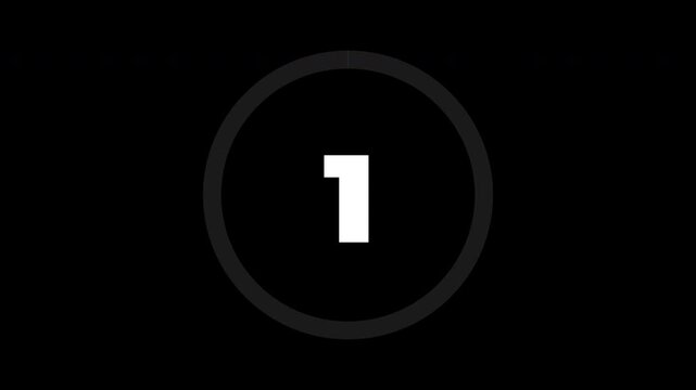 Clean and Simple Countdown Timer from Five to Zero with Alpha Channel for Easy Overlay on Any Background Minimalist Digital Clock Animation for Video Projects