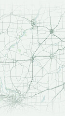 Obraz premium Modern minimalist vector map of Springfield, Illinois, USA. High-quality scalable illustration of Springfield city grid, State Capitol, Lake Springfield, and Midwest for posters and design.