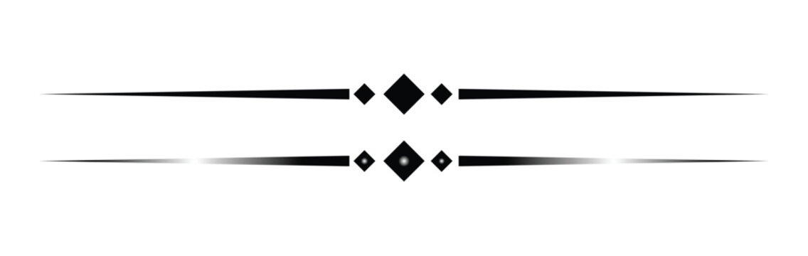Decorative text dividers and ornamental page separators set.