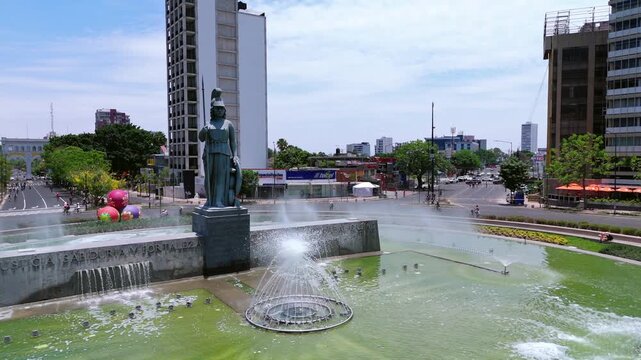 Vista aerea de la glorieta Minerva en Guadalajara, Jalisco.