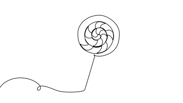 Continuous one line candy drawing art cane shop cotton peppermint. Candy line border icon vector cream caramel doodle ice sweet gelato storenlollypop lolly white popsicle outline isolated linear pop