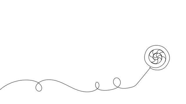 Continuous one line candy drawing art cane shop cotton peppermint. Candy line border icon vector cream caramel doodle ice sweet gelato storenlollypop lolly white popsicle outline isolated linear pop