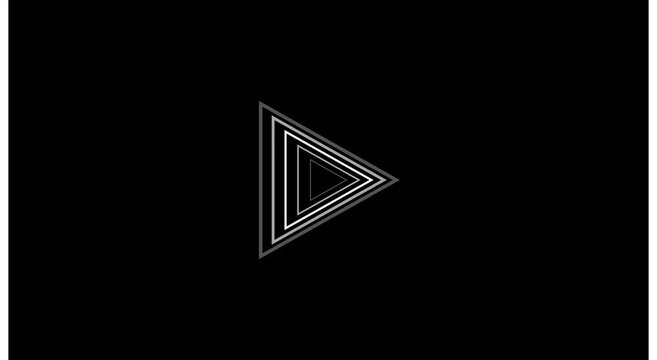 Abstract geometric triangle tunnel motion loop animation