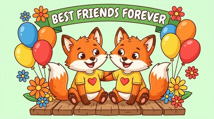 Obraz premium Celebrating international friendship day with joyful friends forever
