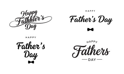 Father's Day greetings with elegant typography and bow ties © SUMAYAAKTER