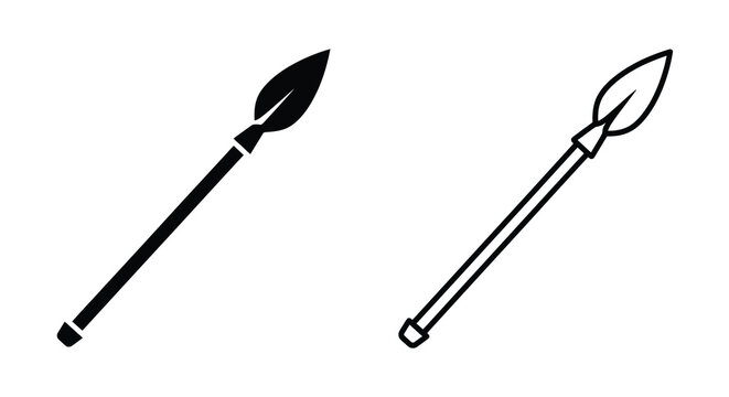 arrowhead silhouette on white background two variations