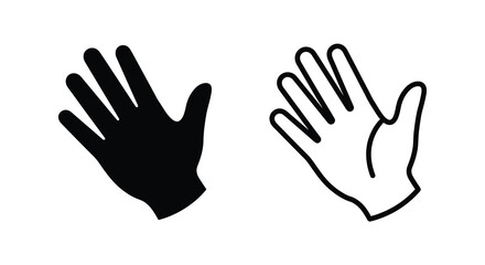 Obraz premium hand silhouettes and line drawing on white background