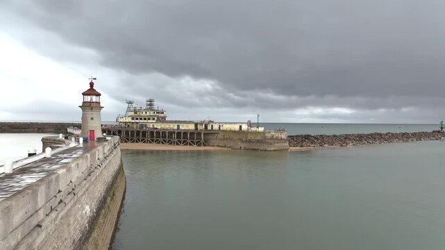 Port of Ramsgate from a drone, Ramsgate, South-East England