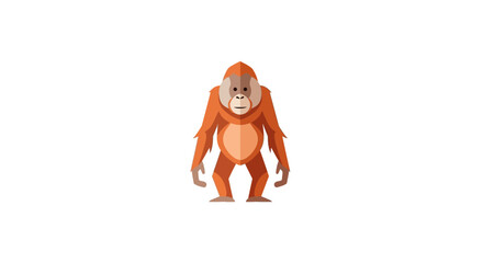 Orange toy monkey standing alone. © Gilangaa