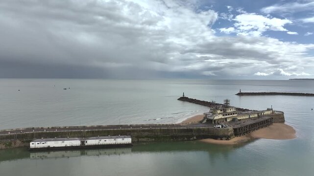 Port of Ramsgate from a drone, Ramsgate, South-East England