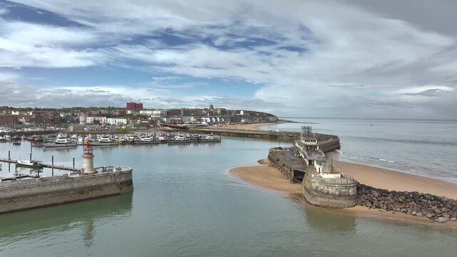 Port of Ramsgate from a drone, Ramsgate, South-East England