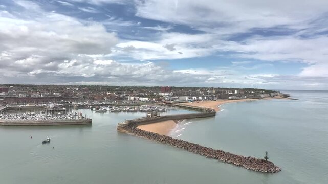 Port of Ramsgate from a drone, Ramsgate, South-East England