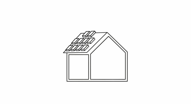 Solar powered house roof top.
