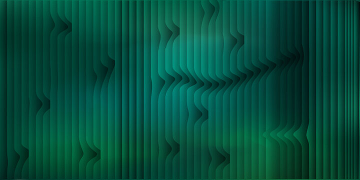 Damaged green fabric with frayed edges and holes