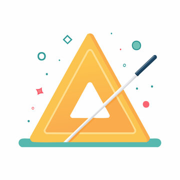 Geometric Triangle Ruler with Pointer