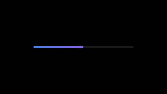 Progress Bar Animation Showing Completion Stages Over Time