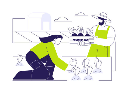 U-Pick farms isolated cartoon vector illustrations.