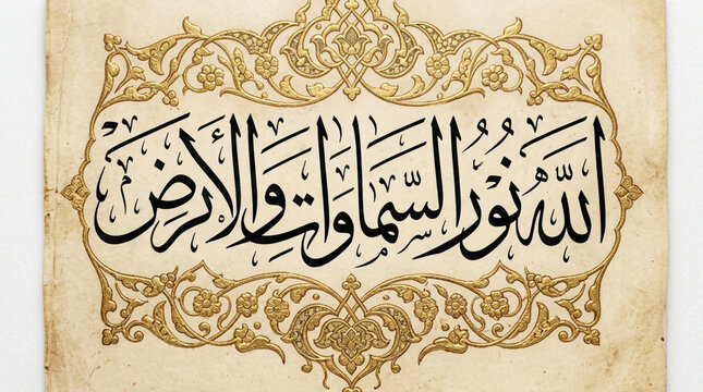 Arabic calligraphy with distinctive and varied decorations