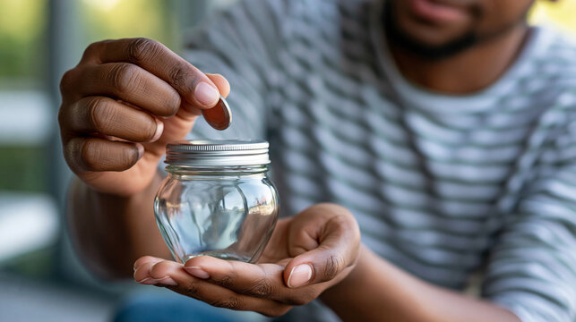 Close-up of a donation campaign concept encouraging giving to vulnerable population support organizations, charity concept, donation campaign photography, charitable giving