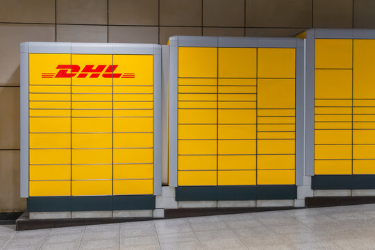 DHL Packstation at German Railway Station